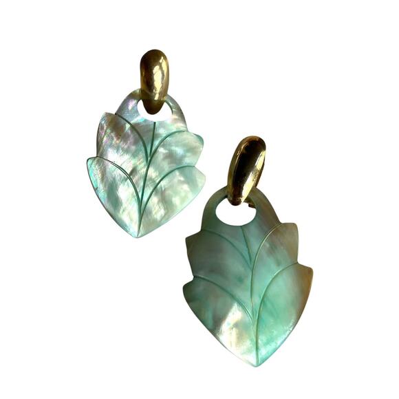 BEAUTIFUL GOLD TRANSLUCENT EARRINGS - Picture 2 of 3